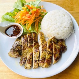 ข้าวหมูย่างจิ้มแจ่ว