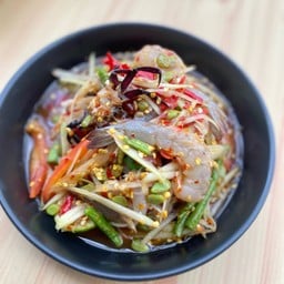 ส้มตำปูปลาร้ากุ้งสด