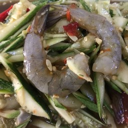 ตำแตงกุ้งสด