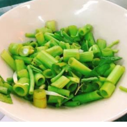 ผักบุ้งลวก Boiled Morning Glory