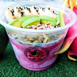 อะโวคาโด กล้วยหอม แก้วมังกรแดงสมูทตี้