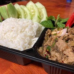 ลาบหมู + ข้าว
