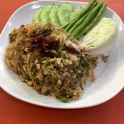 ลาบวุ้นเส้นหมูสับกับข้าว