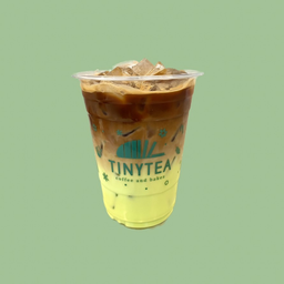 Ice pandan latte