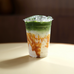 MATCHA CARAMEL LATTE (ICED)