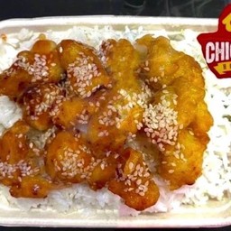 ข้าวไก่กรอบซอสเกาหลี&ซอสกระเทียม