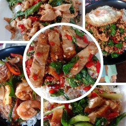 นายแมน อาหารตามสั่ง หมู่บ้านพระปิ่น 7