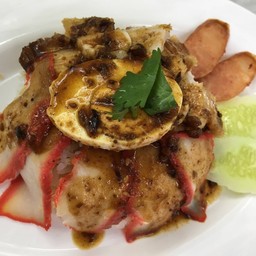 ข้าวหมูแดงหมูกรอบ