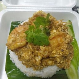 ไข่ ขยี้กุ้ง(ราดข้าว)