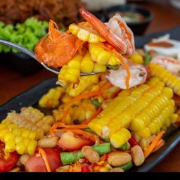 ตำข้าวโพดกุ้งสด-สุก