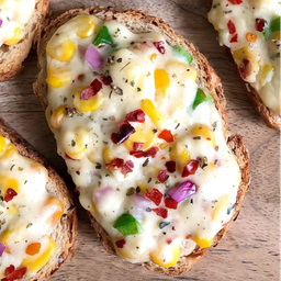 ⭐4.5 (186) - ซาวเออร์โด โทสต์ คอร์นชีส พริกหวาน