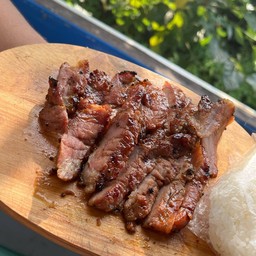 หมูปิ้งกะทิสด บ้านสวนเจริญนคร