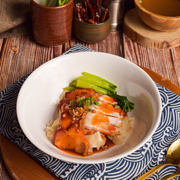 เกี๊ยว หมูแดง หมูกรอบ