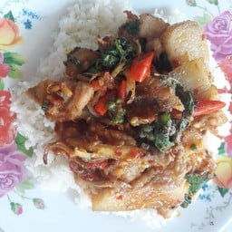 ข้าวราดผัดเผ็ดหมูป่า