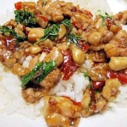 กระเพราไก่ {ราดข้าว}