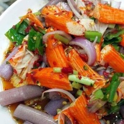 ยำไหลบัว+ปูอัด(เบนโตะ)