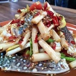 ยำไหลบัว+ปูม้า