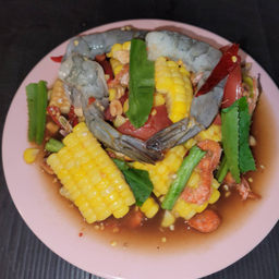 ตำข้าวโพดปลาร้ากุ้งสด(เปลี่ยนเป็นตำไทยกรุณาระบุด้วย)