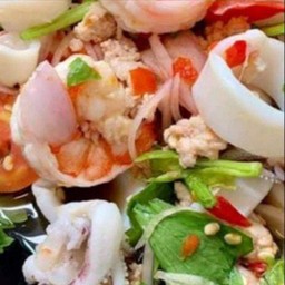 เกาเหลาทะเล(กุ้ง+หมึก+หอย)