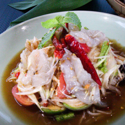 ส้มตำปลาร้ากุ้งสด(เปลี่ยนตำไทยกรุณาระบุด้วย)