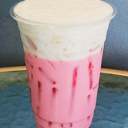 นมชมพูเย็น ปั่น