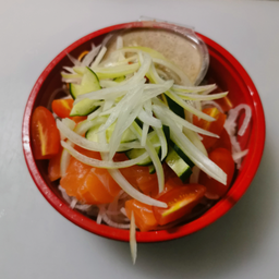 ข้าวหน้ายำแซลมอน(ถ้วยใหญ่)