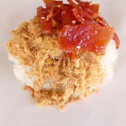 ข้าวเหนียวหมูหยองรวมมิตร(หยอง+หวาน+เค็ม)