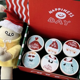 Merry Christmas ice cream set