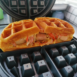 วาฟเฟิล นมสด