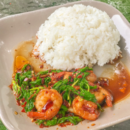 กะเพรากุ้ง พริกแห้ง