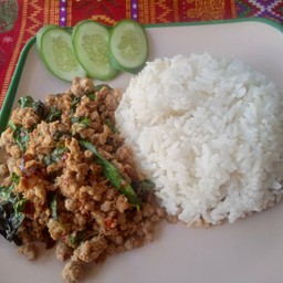 ข้าวกระเพราหมูสับ