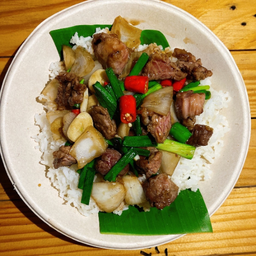 ข้าวหมูน้ำมันหอย