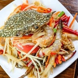 ตำปูม้ากุ้งสด