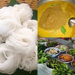 Rice Noodles With Coconut Milk Sauce + Fresh Vegetables