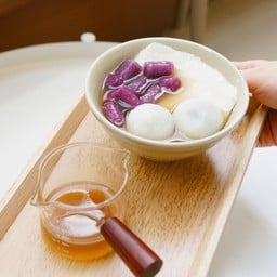 Sweet potato set เต้าฮวยบัวลอยมันม่วง