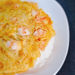 ไข่เจียว  กุ้งสับ