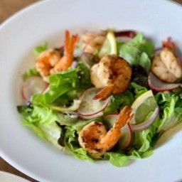 สลัดกุ้งย่างเเละน้ำสลัดยูซุ
