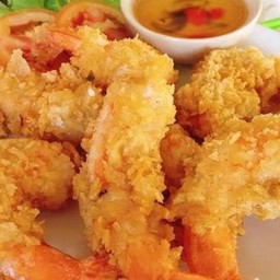 กุ้งชุปแป้งทอด