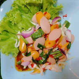 ยำไส้กรอกไก่-รสเเซ่บ