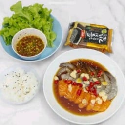 แซลมอนดองกุ้งดองคำโต เทอดไท