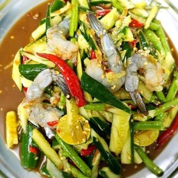 ตำแตงกุ้งสด