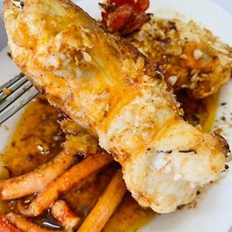 กุ้งแม่น้ำทอดเกลือ ทอดกะเทียม1โล