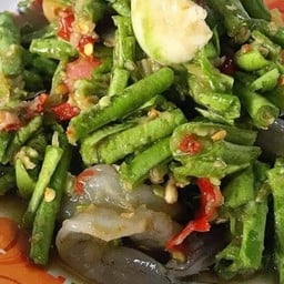 ตำถั่วกุ้งสด