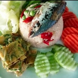 ข้าว+น้ำพริก+ตัวเลือก+ผัก