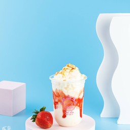 นมสตรอเบอรี่แครกเกอร์ครีมชีส