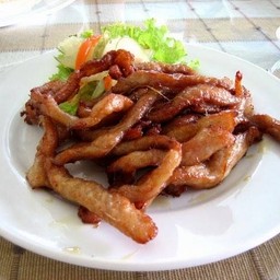 หมูทอดแดดเดียว