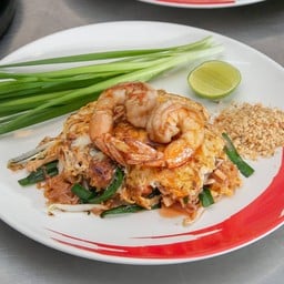 ผัดไทยวุ้นเส้นกุ้งสด(แต่สุก)