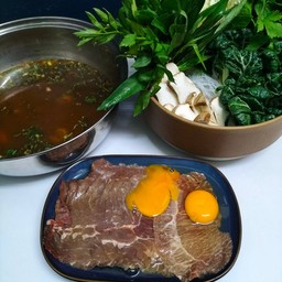 เเจ่วฮ้อนเนื้อใบพาย (เนื้อใบพาย 200 กรัม)