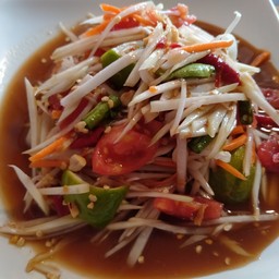 ส้มตำรสเจ็บ อาหารอีสาน @ตลาดบ้านถ่อน ตลาดบ้านถ่อน