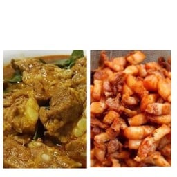 ข้าวแกงคั่วซี่โครง+หมูทอดน้ำปลา